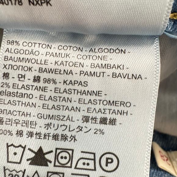 Levi's Women's High Waisted Taper Jeans Ankle Stretch Light Wash High Rise 28x27 - Picture 8 of 10